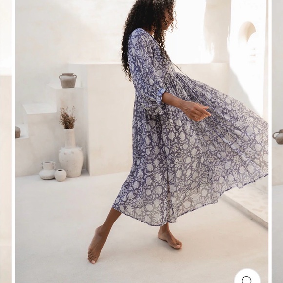 Daughters of India Kyra Midi Dress-Blue Iris - Picture 5 of 5